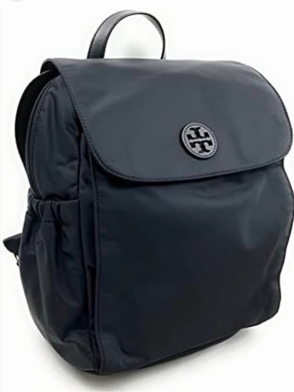 Tory Burch Flap Backpack Diaper Bag Black